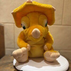Vintage The Land Before Time Plush CERA Yellow Triceratops Dinosaur 1996 13"
